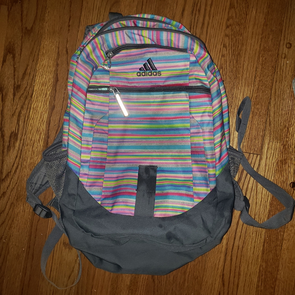 Adidas Multicolor Striped Backpack